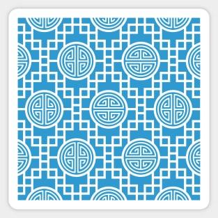 Chinese Geometrics - Sky Blue Sticker
